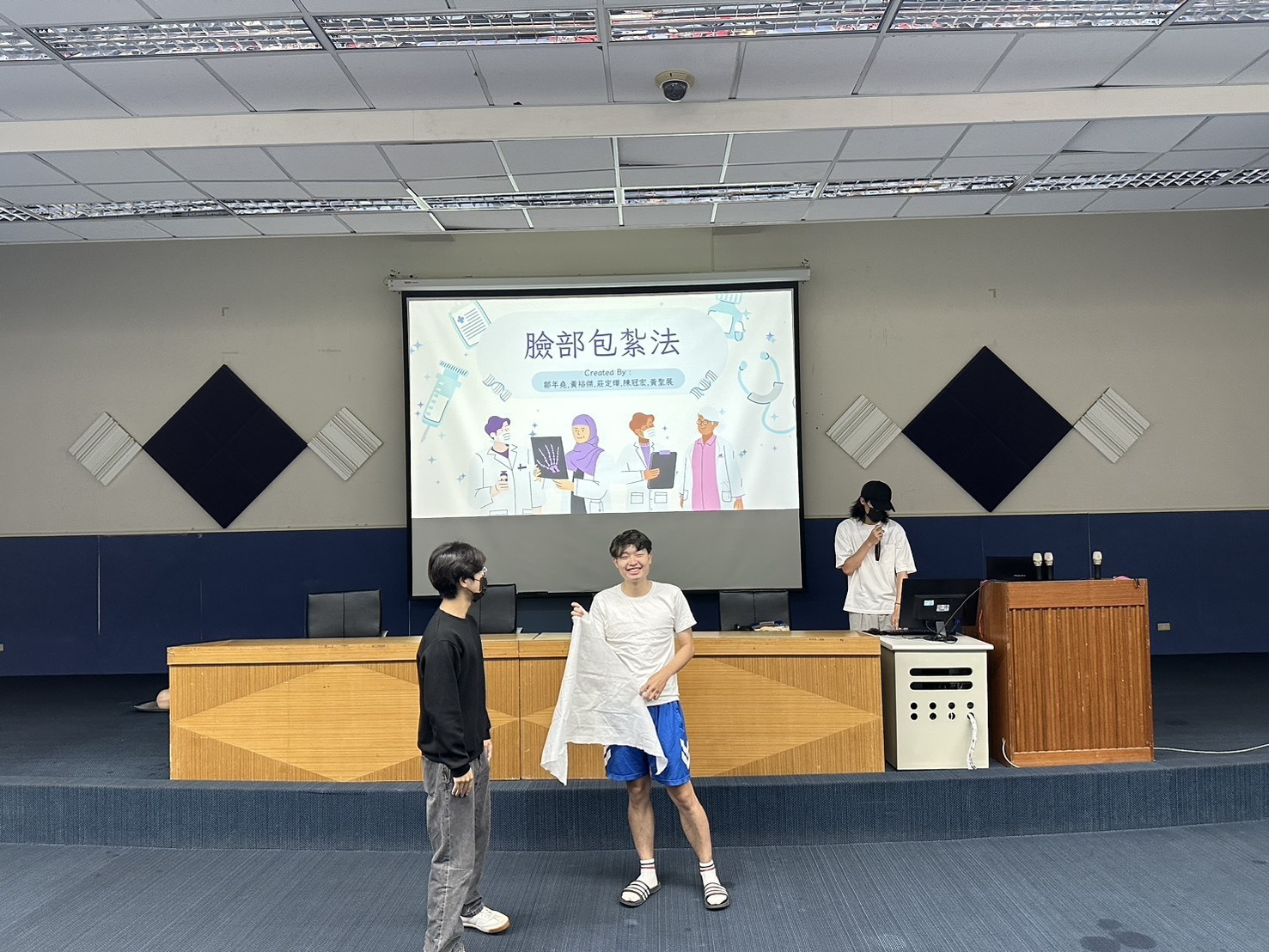 臉部包紮實作(點擊全頁檢視)圖片